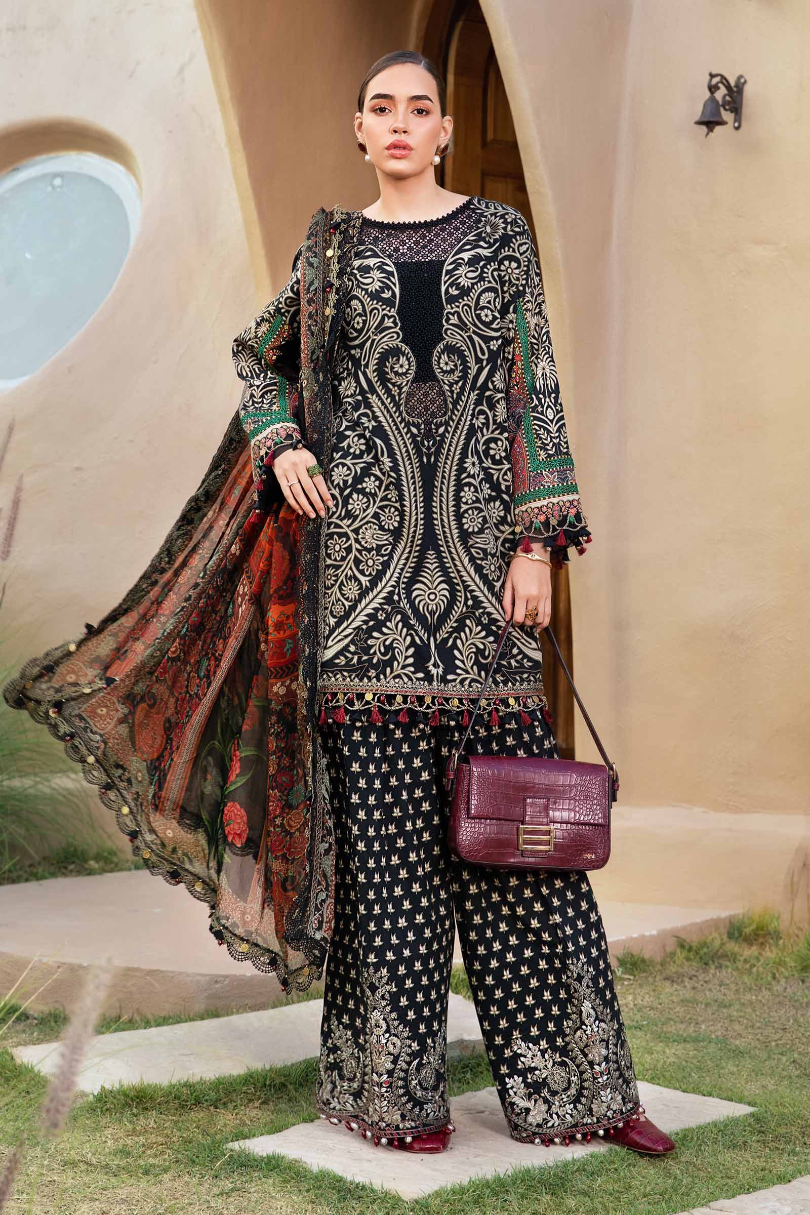 MARIA B 3 Piece Unstitched Printed Lawn Suit | RQ7