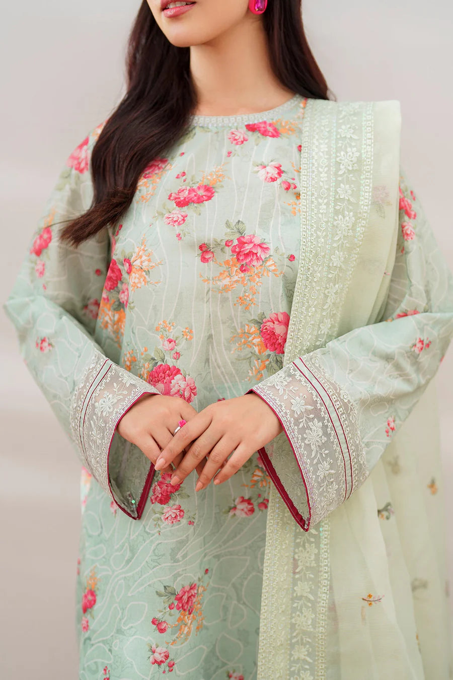 BAROQUE - EMBROIDERED PRINTED LAWN RQ8