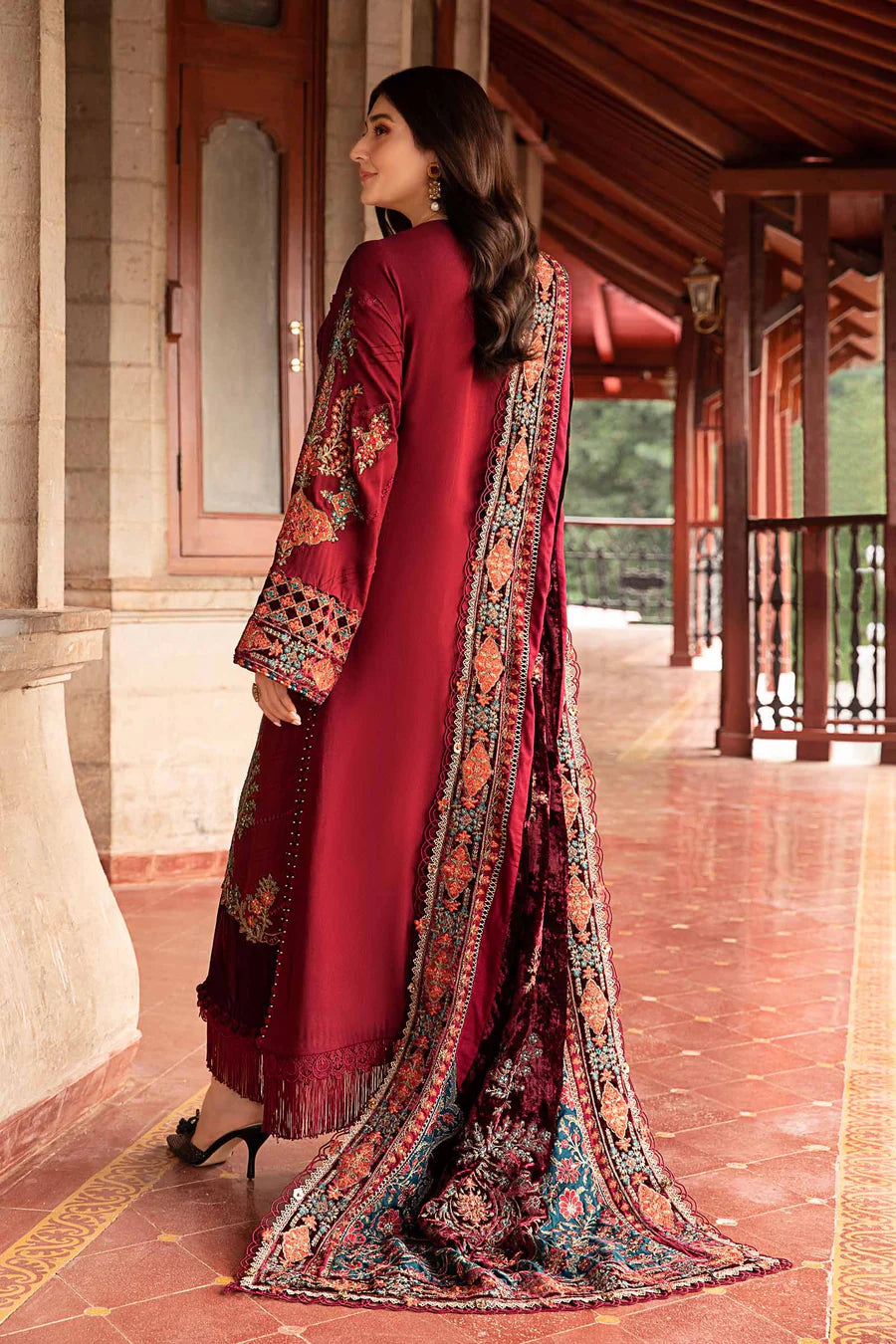 MARIA B 3 Piece Unstitched Embroidered Twill Lawn Suit | RQ2