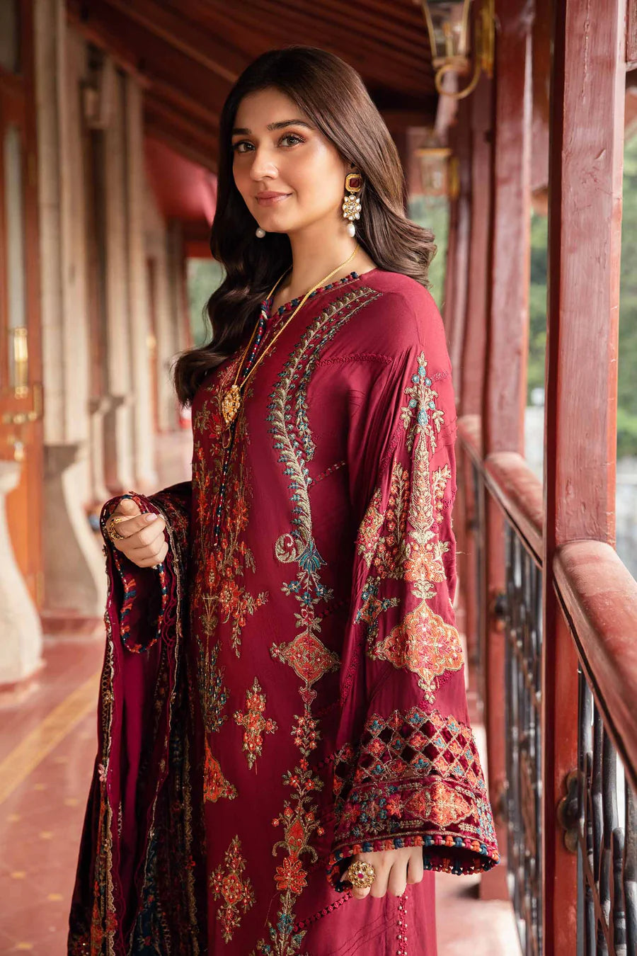 MARIA B 3 Piece Unstitched Embroidered Twill Lawn Suit | RQ2